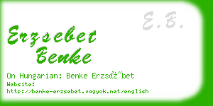 erzsebet benke business card